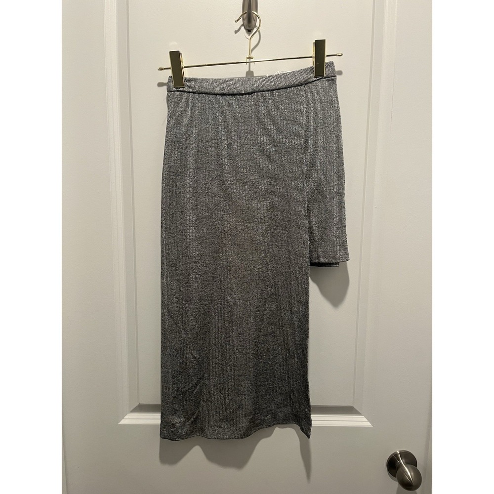 Zara Trafaluc Collection Womens Pull On Multi Length Skirt Silver Sz XS